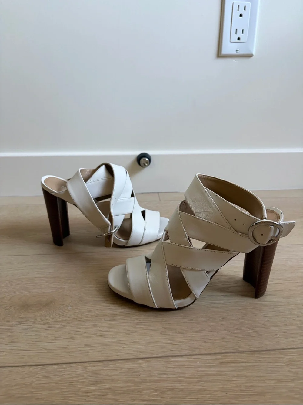 Michael Kors White Strappy High Heels